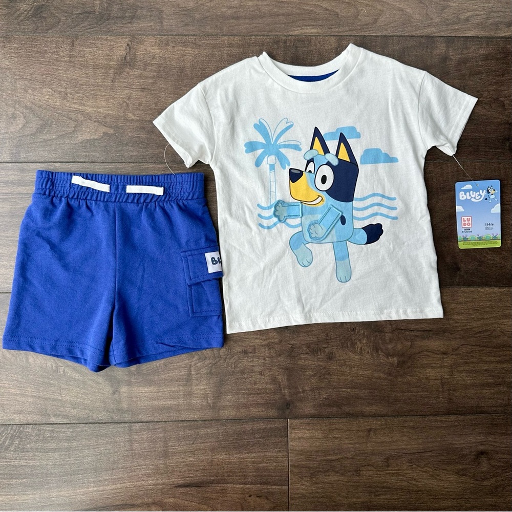Bluey Themed Toddler Outfit - Short Sleeves & Shorts - Size: 3T - NWT